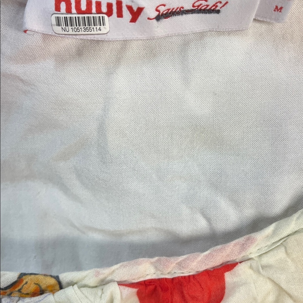 Lisa Says Gah Cream Mini Dress with Multicolor Fruit & Food Print - Picture 12 of 12